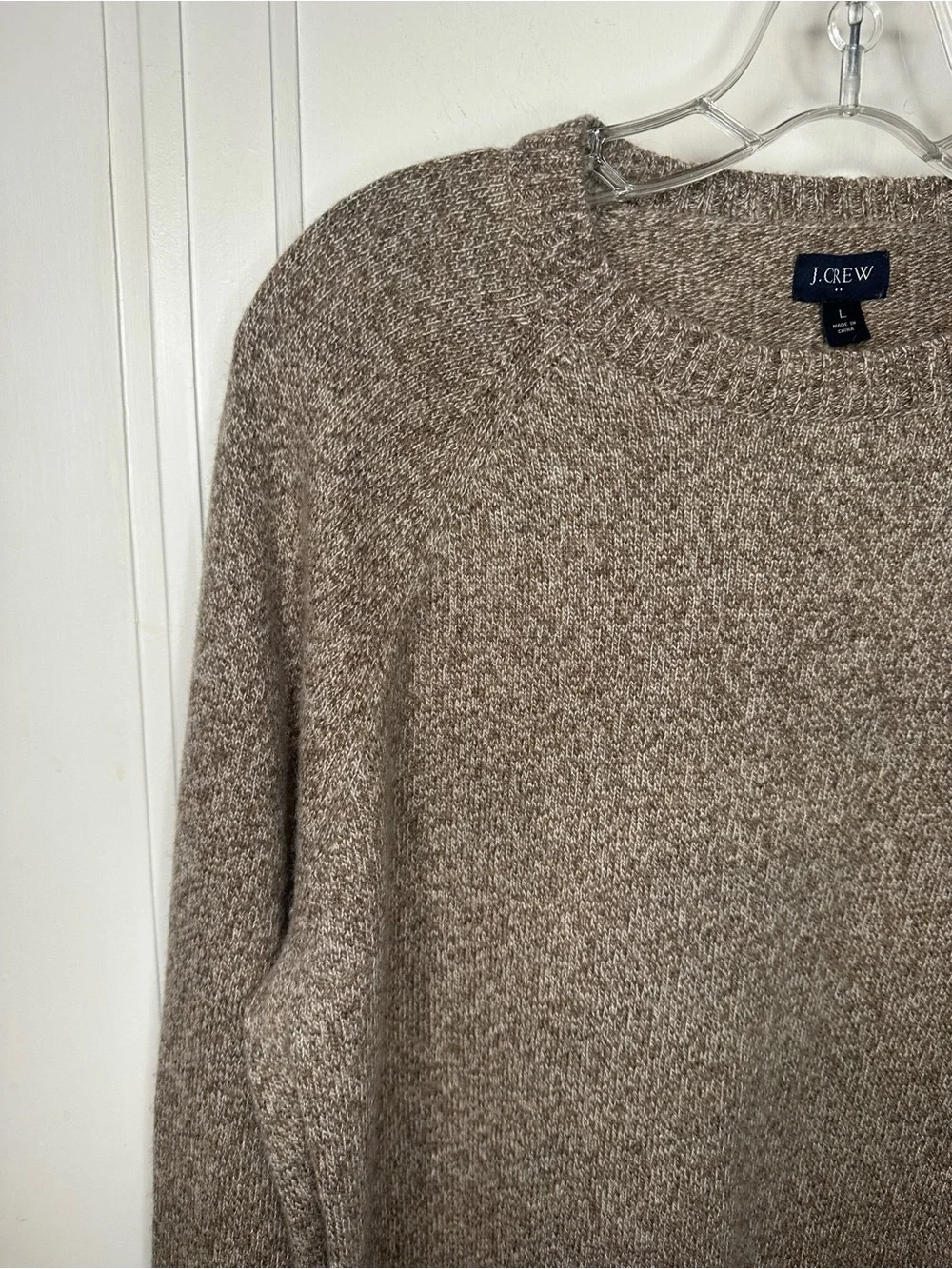 J. Crew Men's Crewneck Sweater in Marled Taupe